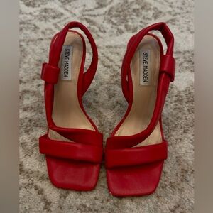 Steve Madden Red Strappy Heels
